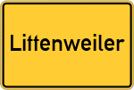 Place name sign Littenweiler