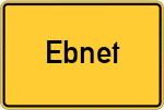 Place name sign Ebnet