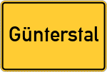 Place name sign Günterstal