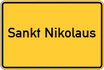Place name sign Sankt Nikolaus