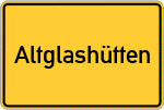 Place name sign Altglashütten