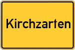 Place name sign Kirchzarten