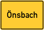 Place name sign Önsbach