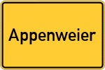 Place name sign Appenweier