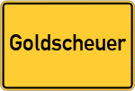 Place name sign Goldscheuer