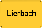 Place name sign Lierbach