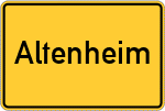 Place name sign Altenheim