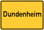 Place name sign Dundenheim