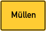 Place name sign Müllen