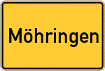 Place name sign Möhringen