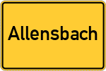 Place name sign Allensbach