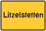 Place name sign Litzelstetten