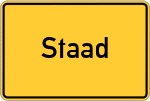Place name sign Staad