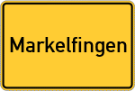 Place name sign Markelfingen
