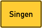 Place name sign Singen