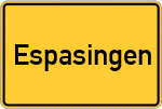 Place name sign Espasingen