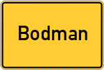 Place name sign Bodman