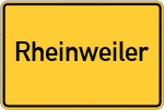 Place name sign Rheinweiler