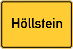 Place name sign Höllstein