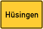 Place name sign Hüsingen