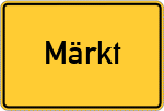 Place name sign Märkt
