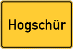 Place name sign Hogschür