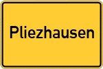 Place name sign Pliezhausen