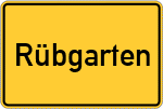 Place name sign Rübgarten