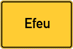 Place name sign Efeu