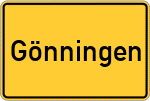 Place name sign Gönningen