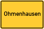 Place name sign Ohmenhausen