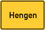 Place name sign Hengen