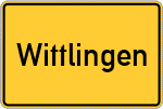 Place name sign Wittlingen