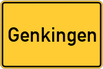 Place name sign Genkingen