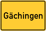 Place name sign Gächingen