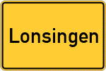 Place name sign Lonsingen
