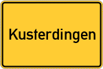 Place name sign Kusterdingen