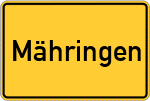 Place name sign Mähringen