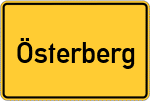 Place name sign Österberg