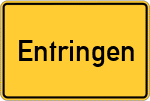 Place name sign Entringen
