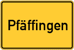 Place name sign Pfäffingen