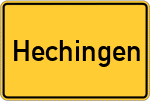 Place name sign Hechingen