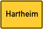 Place name sign Hartheim