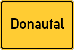 Place name sign Donautal
