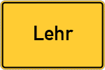 Place name sign Lehr