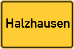 Place name sign Halzhausen