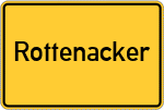 Place name sign Rottenacker