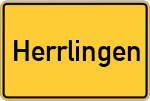 Place name sign Herrlingen
