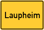 Place name sign Laupheim