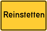 Place name sign Reinstetten